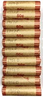 (10) Rolls 1950's Wheat Cent Penny Lot