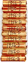 (10) Rolls 1956-D Wheat Cent Penny Lot