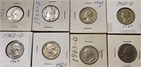 Washington Silver Quarters 1962-1963