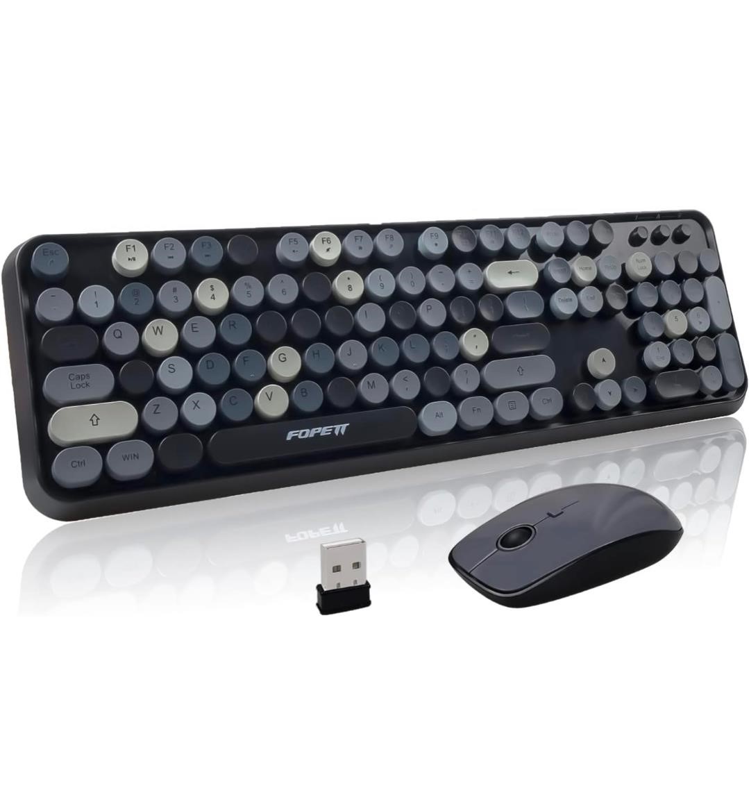 ($56) FOPETT Keyboard and Mouse Sets Wireless