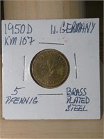 1950 d Germany foreign coin