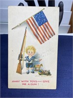 Patriotic war postcard used