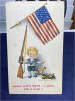 Patriotic war postcard used