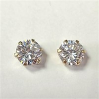 10K Gold CZ  Earrings