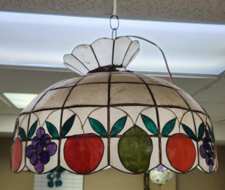 Antique Tiffany-Style Stained Glass Light