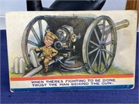 Patriotic war postcard used