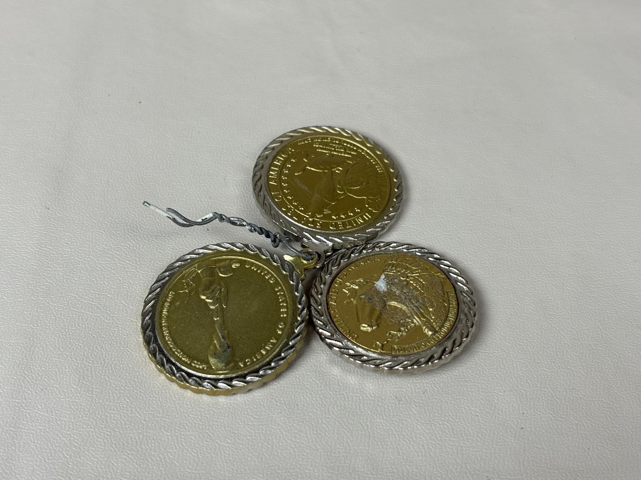 Coin Pendants Qty 3