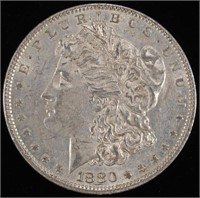 1880-O MORGAN DOLLAR AU