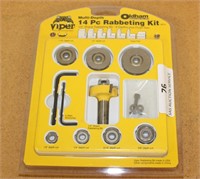 Viper 14 Pc Rabbeting Kit For 1/2" Shaft Routers