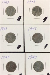 6 Steel Pennies .. 1943