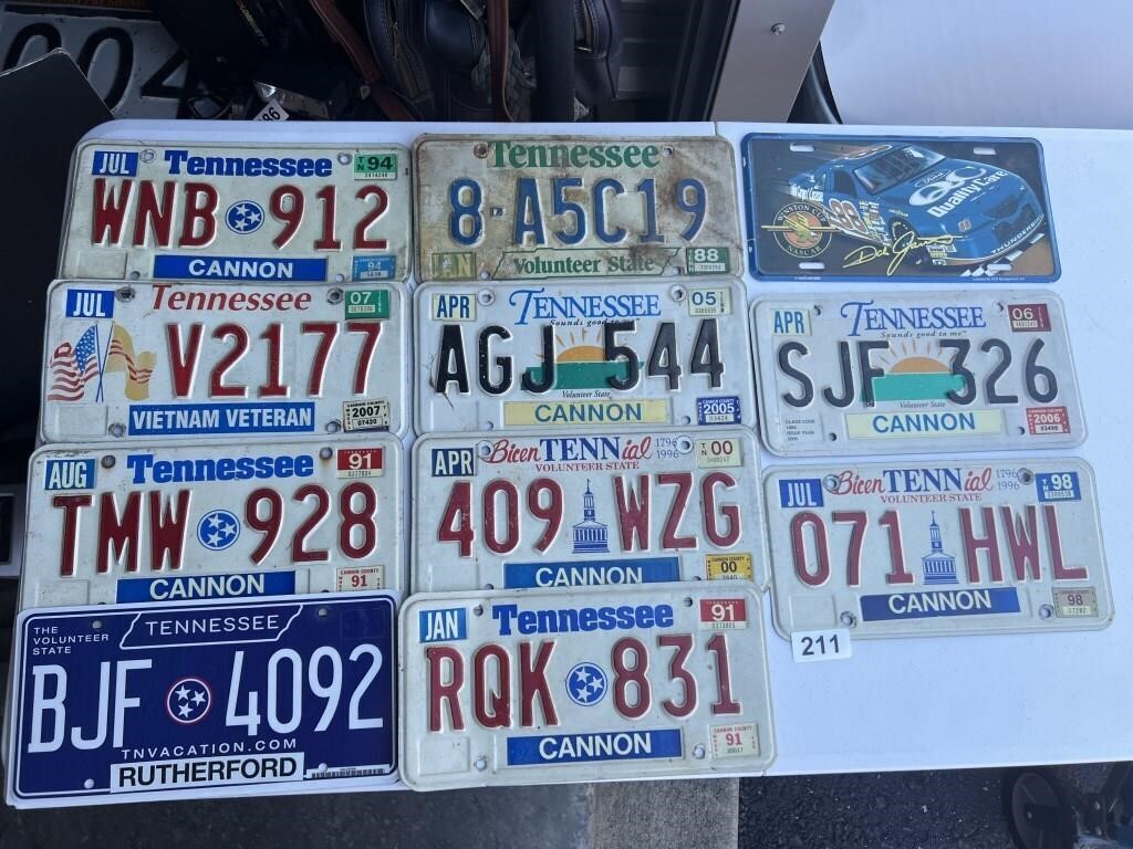 10 License Plates (TN) U234