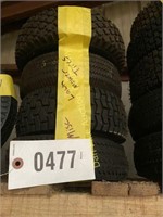 group of 4 misc. lawnmower tires