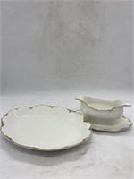 Vintage Gravy Boat & Serving Dish