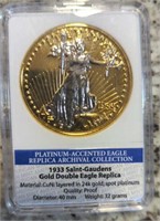 1933 Saint Gauden gold double eagle replica 24