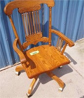 Rolling Wooden Chair