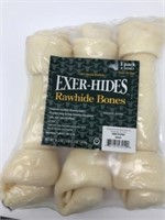 Exer-hides rawhide dog bones 9" bones 3 Pack