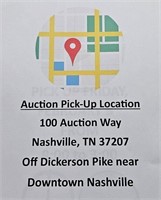 Pick up @ 100 Auction Way, Nashville