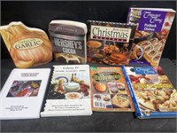 Assortment of themed cookbooks. Includes recipes