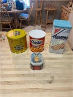 Three Vintage Food Tins