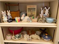 Two Easter Bunny Coin Banks and More