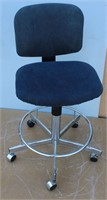 Adjustable Shop / Office Chair Blue Seat