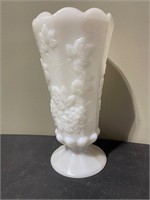 9 inch milk glass vase