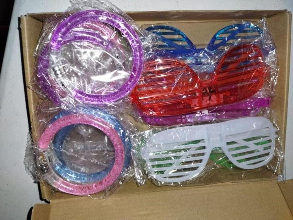 5 Pairs LED Glasses & 10 LED Bracelets