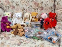 14 Beanie Babies, Beanie Baby Collectors Cards