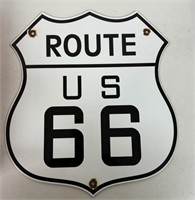 ANTIQUE PORCELAIN ROUTE U.S. 66 SIGN