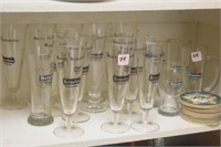 18 HEINEKEN GLASSES & COASTERS