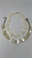 MOP Shell Disc Necklaces Chokers Pearly