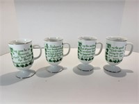 4- Vintage Irish Coffee Mugs