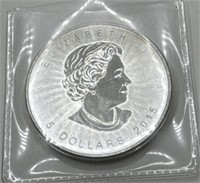 2015 5 Dollar Canada Coin - 1 Ounce Fine Silver