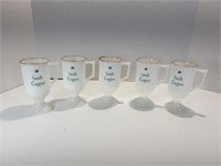 Vintage Milk Glass Irish Coffee Mugs