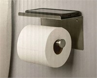 Toilet Paper Holder Phone Shelf Stainless Steel