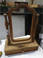 Wooden Mirror Frame w/ Drawer - 18 inches wide