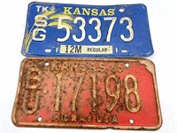 1965 and 1980 Kansas License Plates