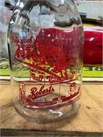 Robert’s Quart Milk bottle, Red pyro