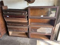 GROUP LOT: STACKING LAWYER BOOKCASES & PARTS