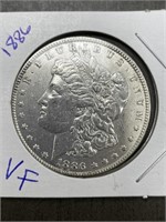 1886 MORGAN SILVER DOLLAR - VERY FINE