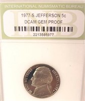 1977 S Jefferson Nickel DCAM Gem Proof