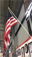 2 x American Flags Hanging