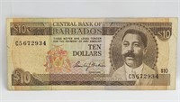 1973 Barbados $10