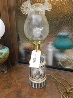 Antique Hurricane Type Lamp Approx. 25" Tall