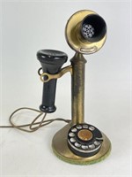 Vintage Western Electric Brass Candlestick Phone