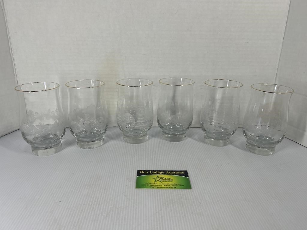 Vintage Libby Winter Christmas Glasses