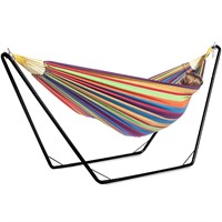 Double Hammock with Stand for Outside, Stable