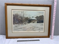 Jerry Braun 2003 Winter in the Round Framed P