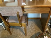 Wooden Desk 40 " L 22 “ W29  with Matching Chair