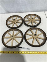 4-10” Wooden Spokes Baby Carriage Wheels